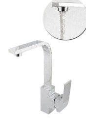 Kare Kuğu Lavabo Bataryası Kare Gövde Döner Borulu Lavabo Musluğu