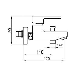 Flopy Banyo Bataryası Aç Kapa 5 Yıl Garantili Banyo Duş Musluğu