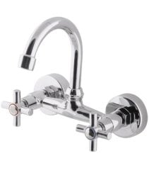 Koç Klasik Duvardan Aç Kapa Lavabo Bataryası Pirinç Tek Gövde Banyo Lavabo Musluğu