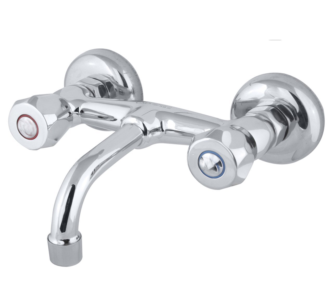 Topaç Duvardan Sabit Borulu Lavabo Bataryası Klasik Çevirmeli Lavabo Musluğu