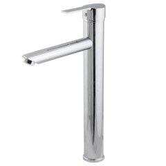 Çanak Lavabo Bataryası Krom Uzun Gaga Yüksek Model Lavabo Musluğu